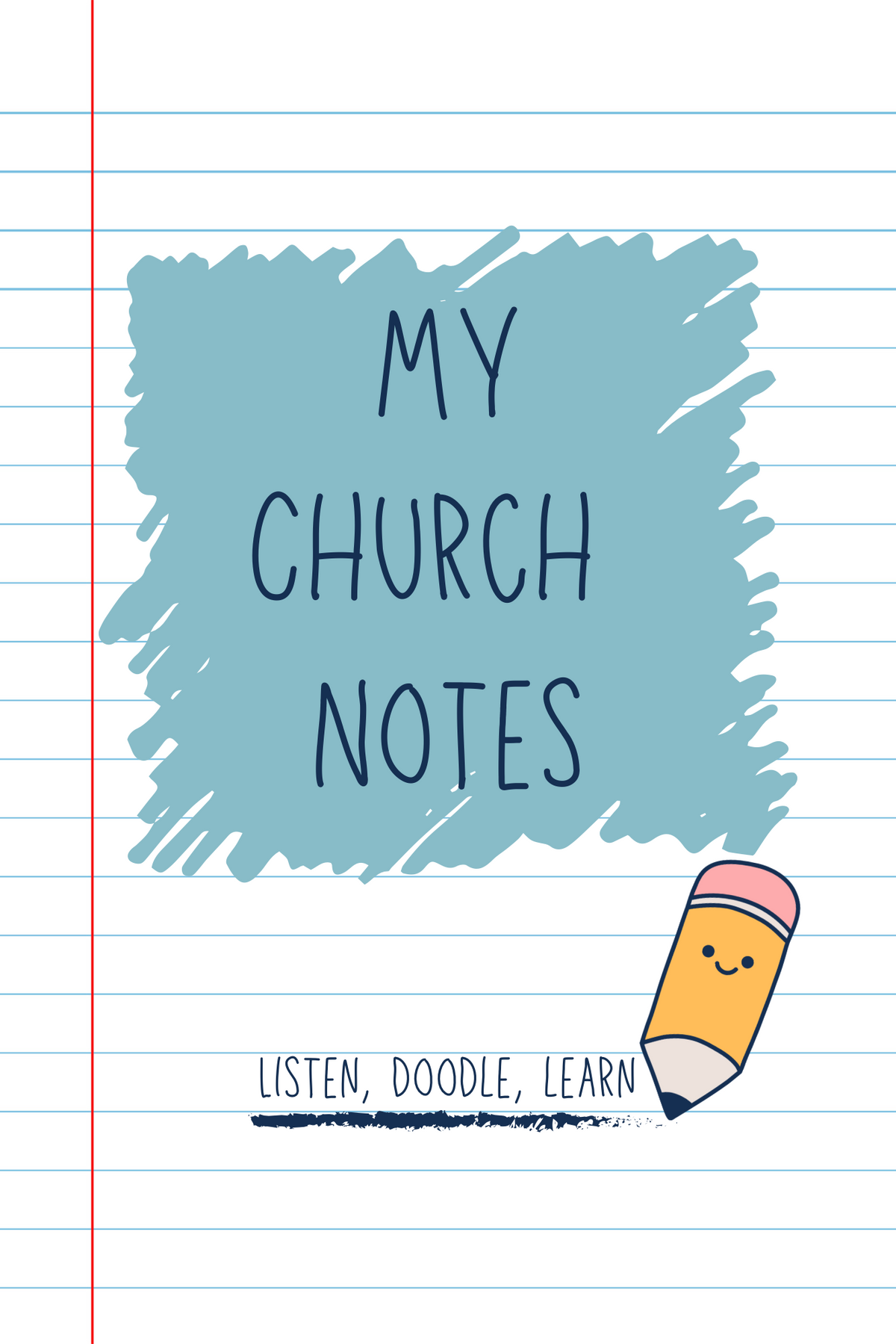 My Church Notes | Kids’ Sermon Notes Notebook | Children’s Church Journal